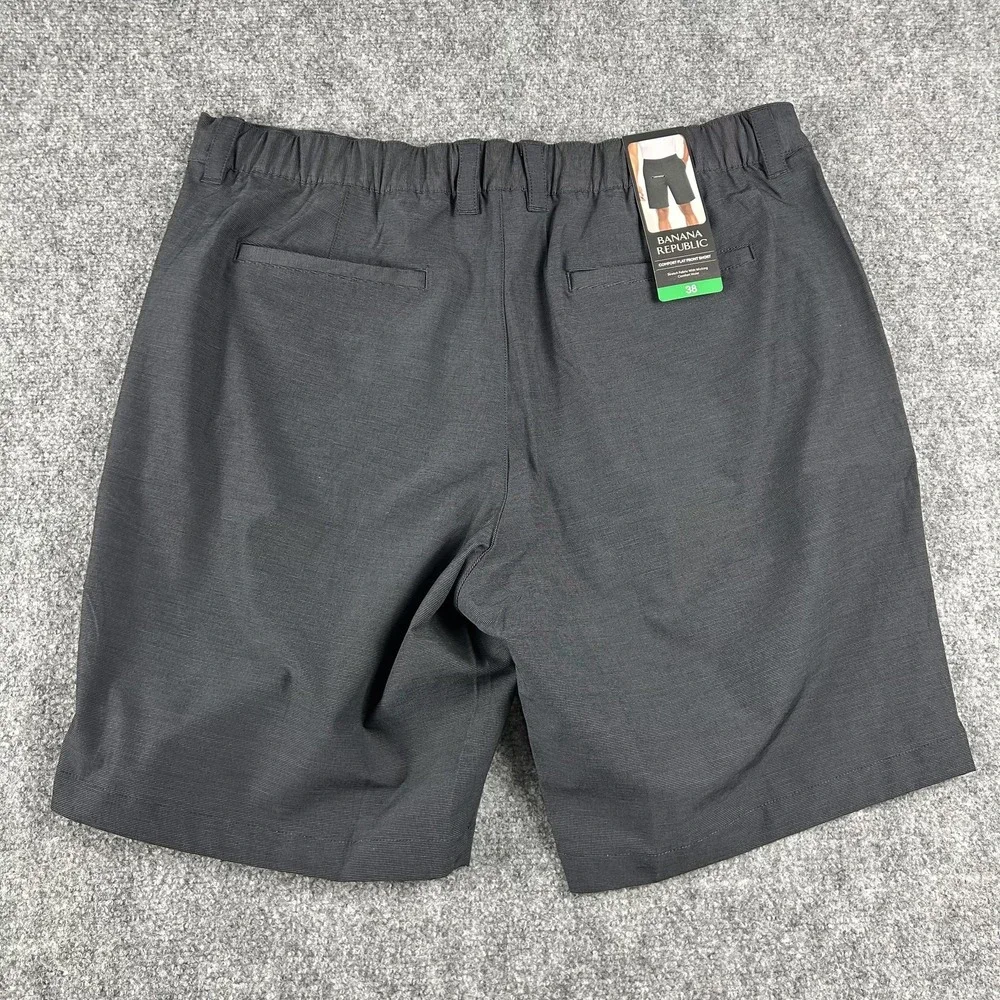 Banana Republic Shorts Mens‎ 38 Gray Comfort Flat Front Stretch Wicking Casual